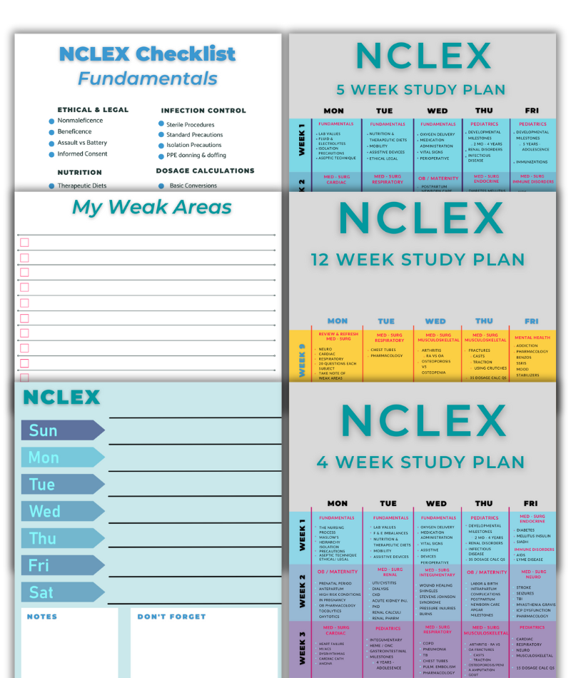 NCLEX EASY STUDY PLANNER