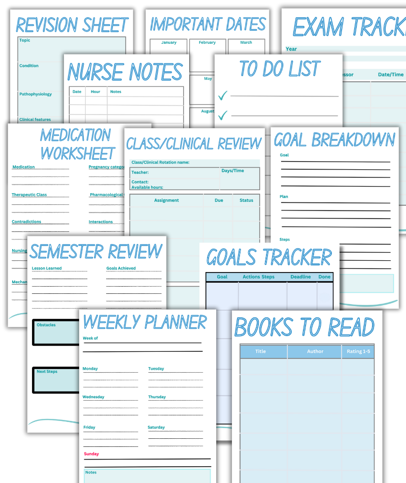 NURSING SCHOOL PLANNER
